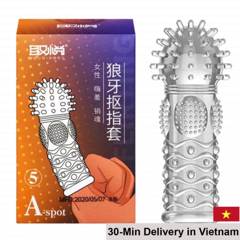 Aichao A-Spot Finger Condom Large Nubs - Single 