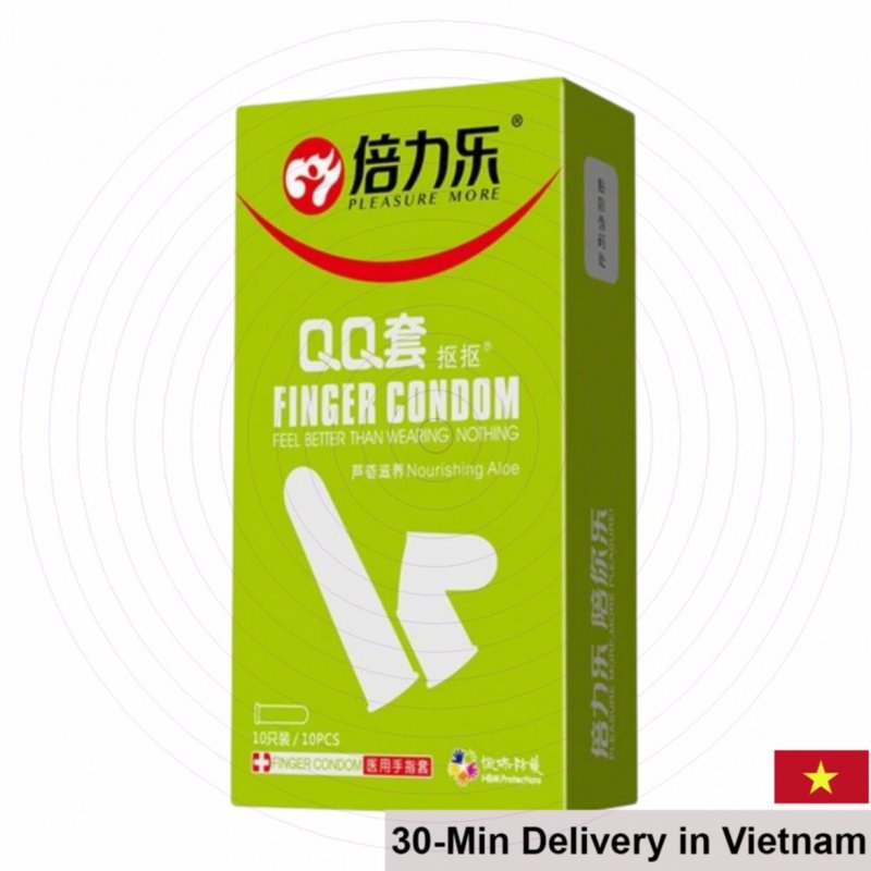 Beilile QQ Aloe Finger Condom 10pcs Aloe Lubricated Safe 