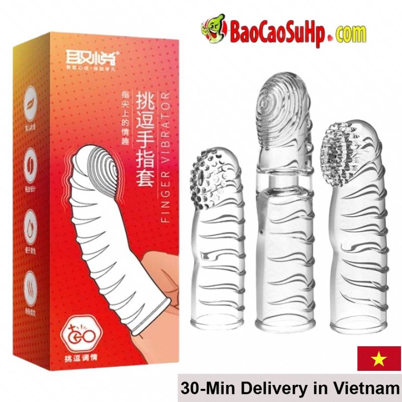 Mizzzee Dot Pull G-Spot Finger Vibrator Soft Silicone 