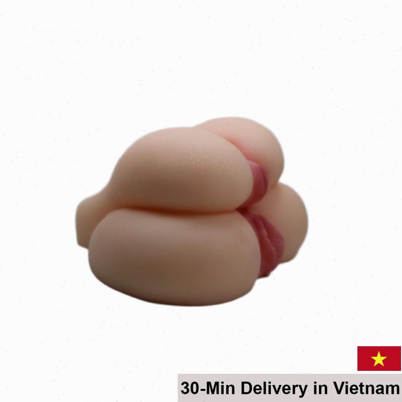 Soft Double Vaginal Buttocks Realistic Silicone Sex Toy 
