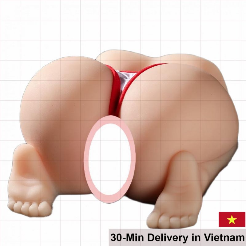 Silicone Realistic Rimming Vibrating Double-Entry Masturbator 