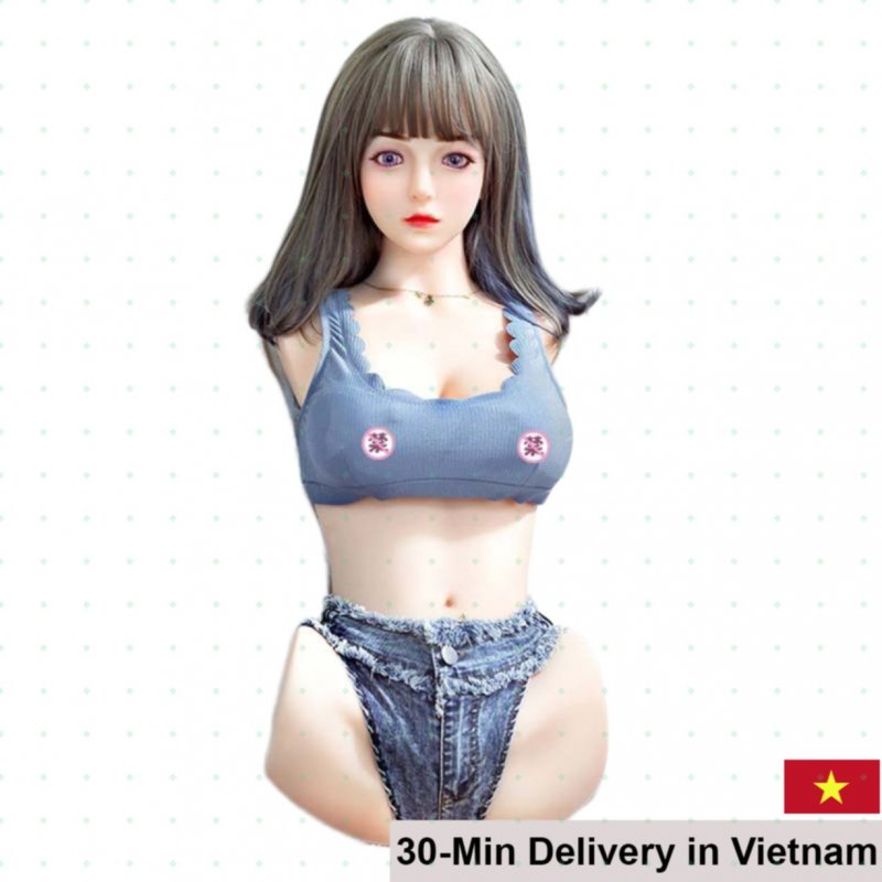 Half Body Love Doll Short Hair Soft Silicone Teen Style 
