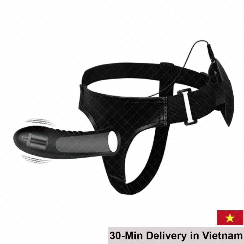 Pretty Love Myron Hollow Strap-On Vibrating Dildo Les Toy 