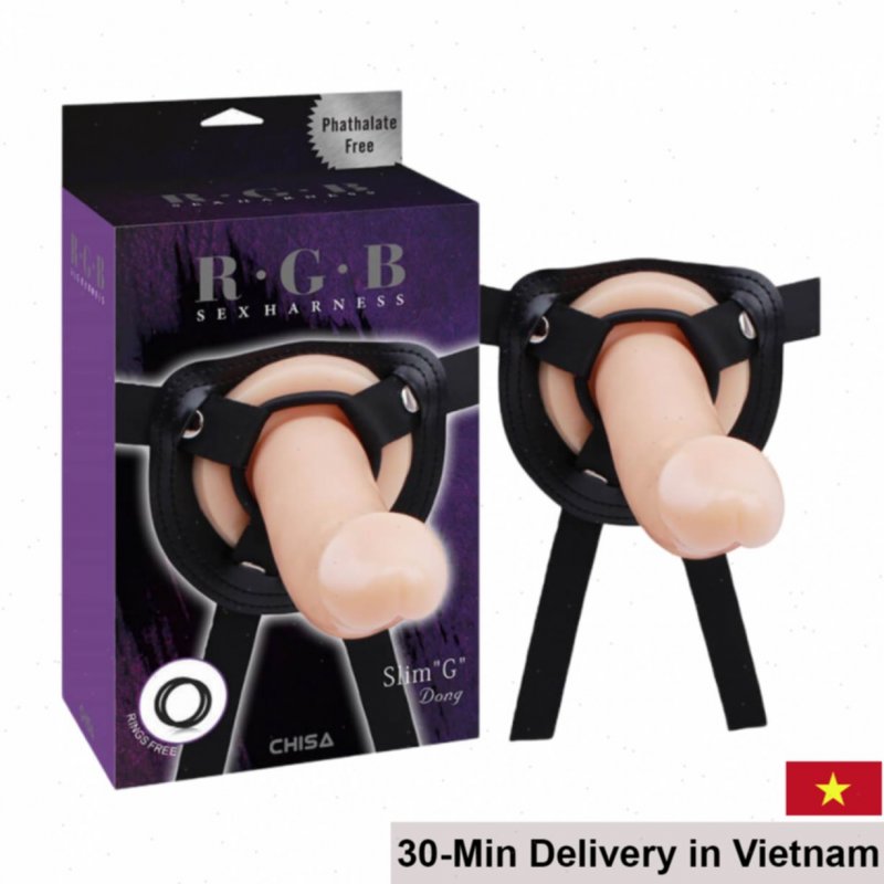 Chisa Slim G Dong Vibrating Strap-On for Lesbian G-Spot Pleasure 