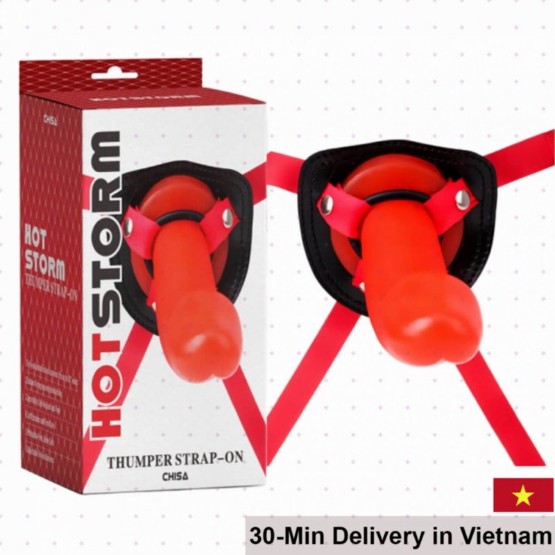 Chisa Thumper Strap-On Adjustable Soft Leather Harness Dildo 