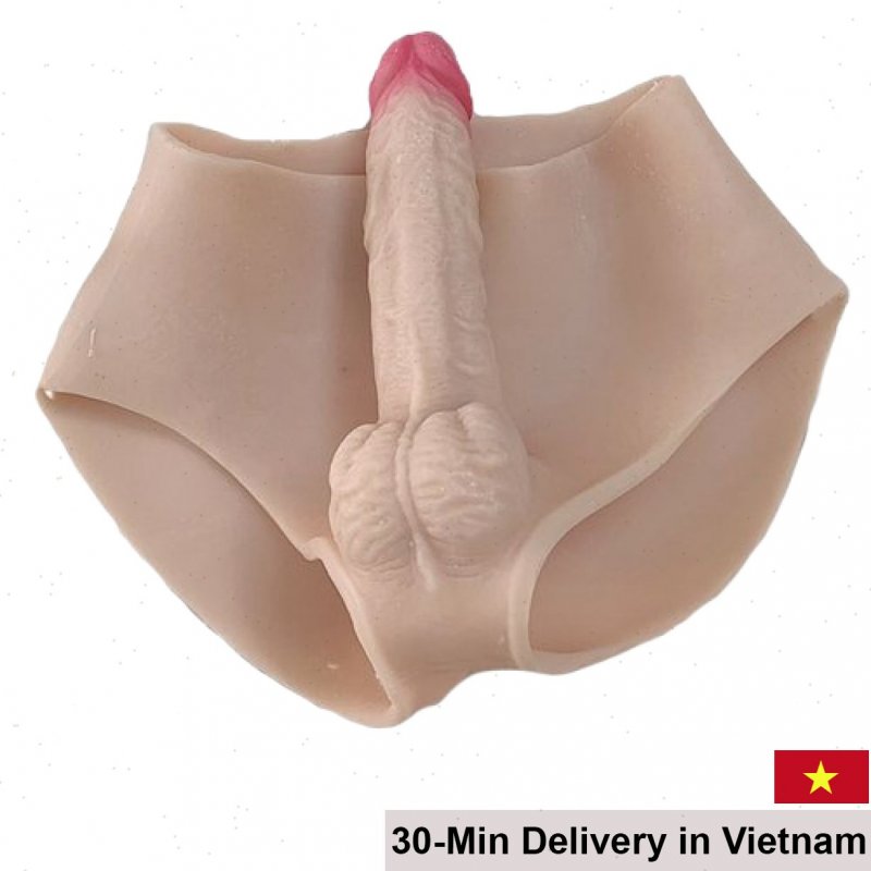 Silicone Strap-On Dildo Ultra Soft Realistic Lesbian Sex Toy 