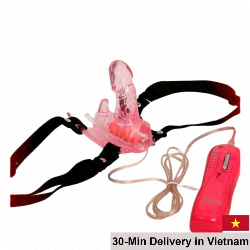 SHP270 Butterfly Strap-On Silicone Realistic Male Dildo Vibrator 