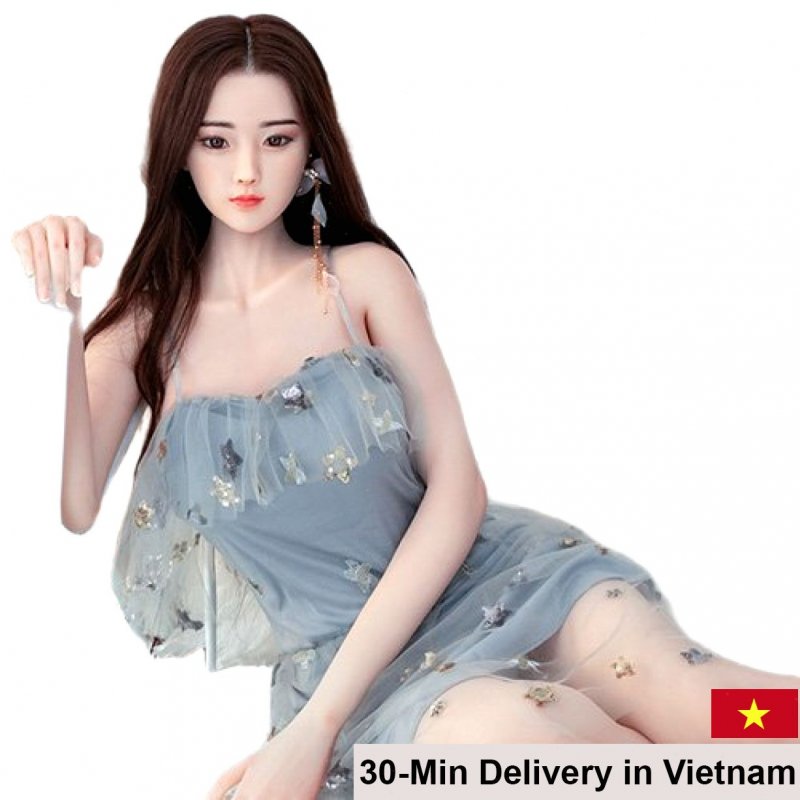 Platinum Silicone 1.58m Blonde Hair Sex Doll Real Touch 