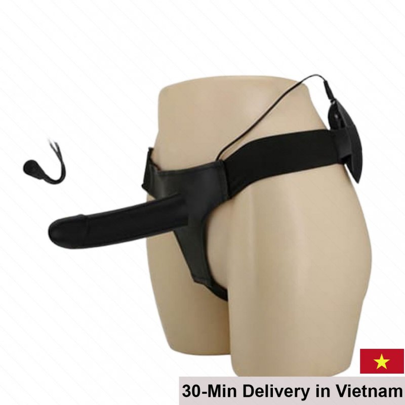 SHP1400 Hollow Strap-On Silicone 20 Frequency Vibrator 