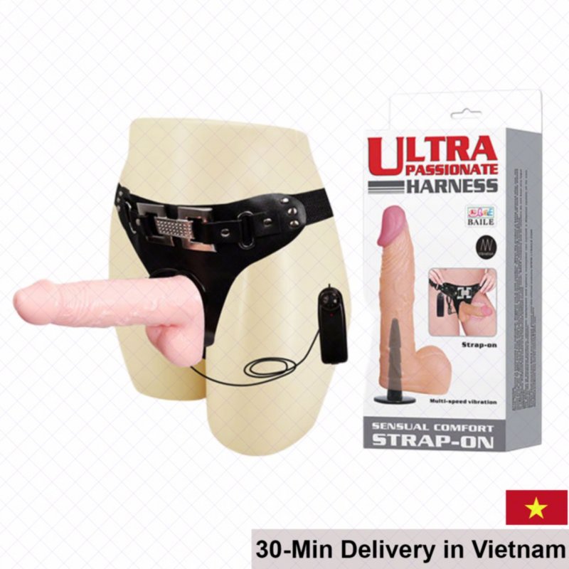 Baile Strap-On Dildo with Powerful Vibration and Realistic Feel 