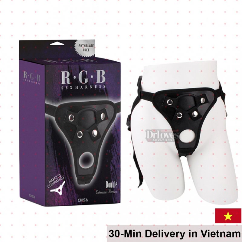 CHISA Adjustable Silicone Double Penis Extension Harness 