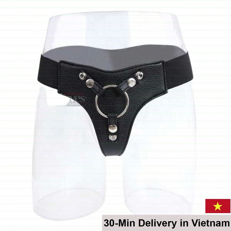 Adjustable Inox Ring Strap-On Cock Harness With Premium Leather 