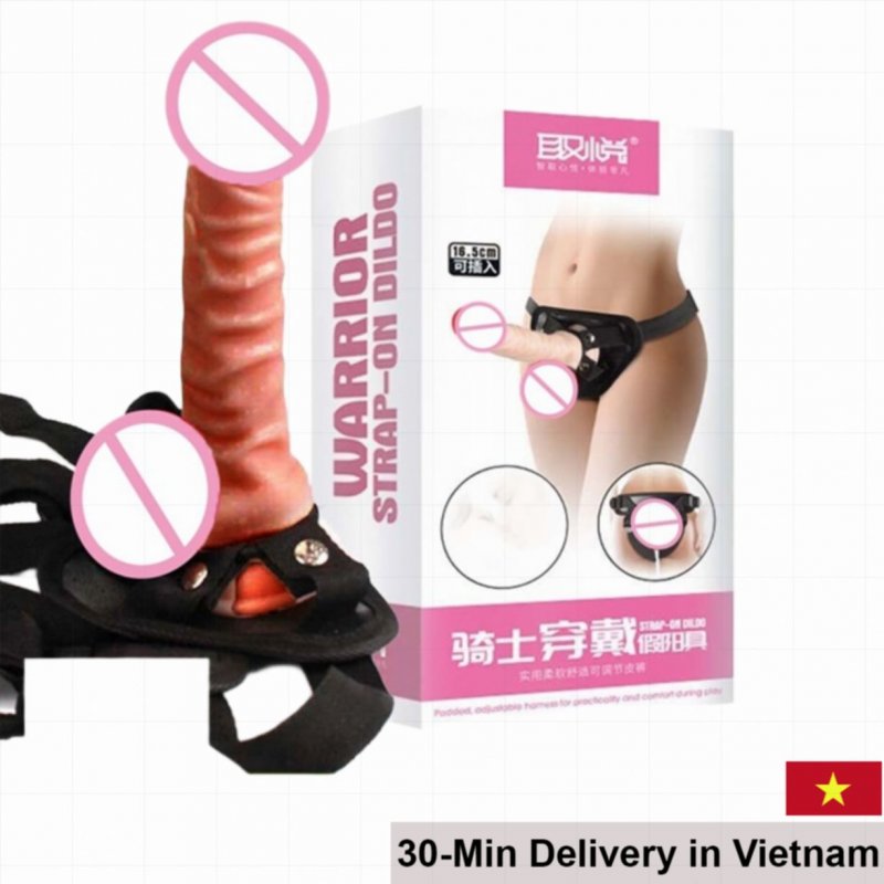 Knight Silicone Ribbed Strap-On Dildo Wall Mountable 