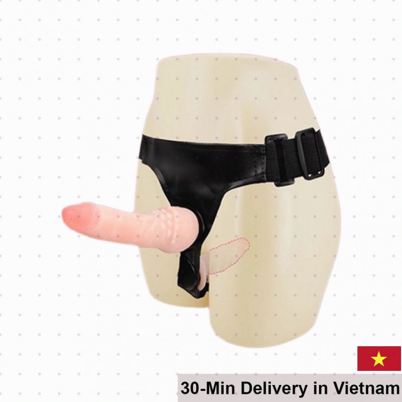 Double-Ended Strap-On Dildo Lesbian Couple G-Spot Massage Toy 