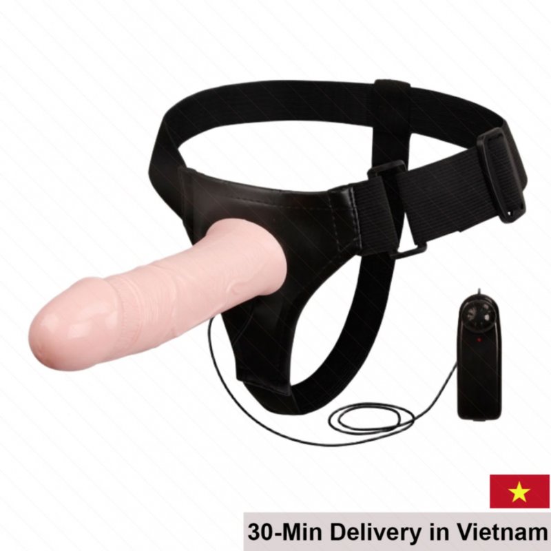 Hollow Shaft Vibrating Penis Sleeve Delay Condom Men 