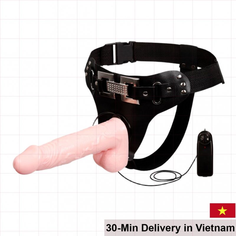 Vibrating Strap-On Silicone Comfortable Strong Power Battery Operated 