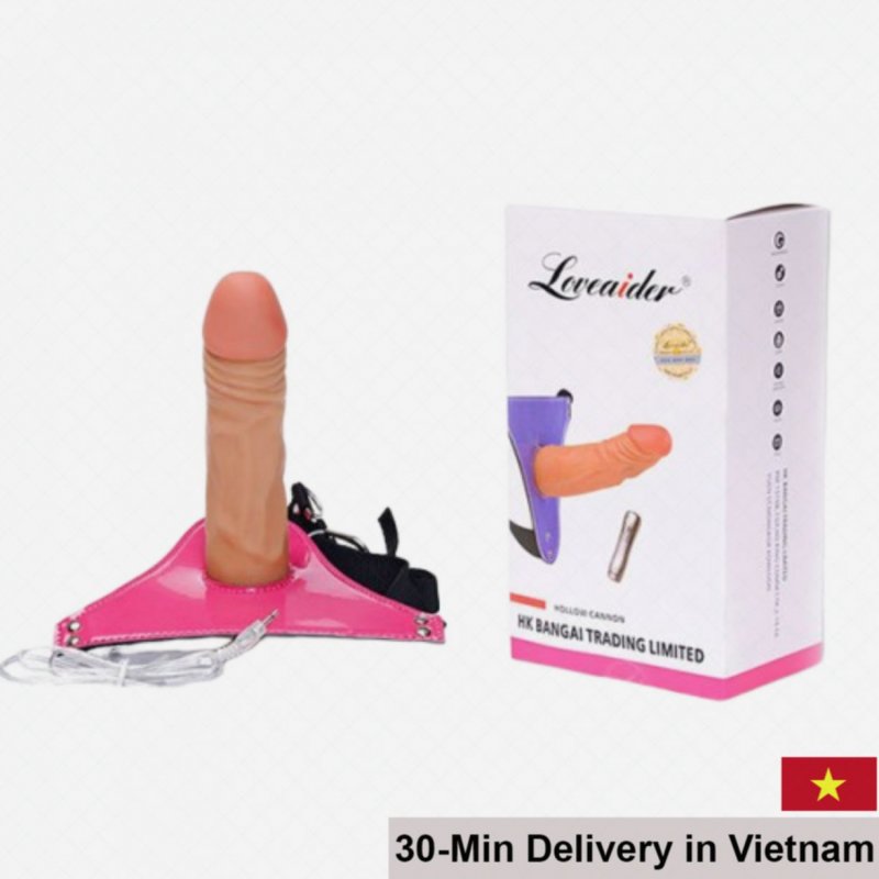 Loveaider 7-Mode Hollow Strap-On Vibrating Penis Enhancer Soft 