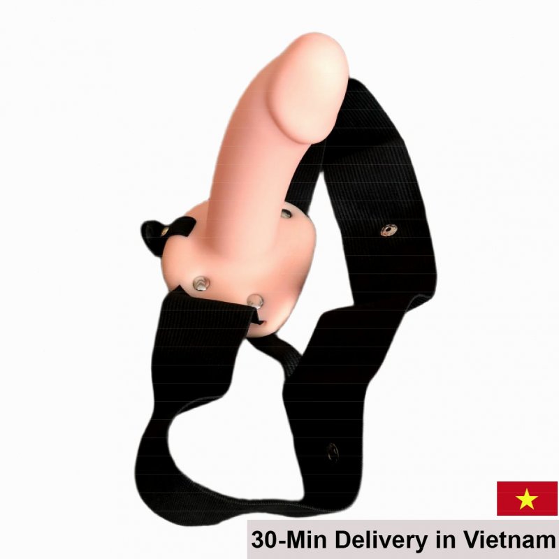 Silicone Hollow Strap-On Penis Soft Durable Male Enhancer 