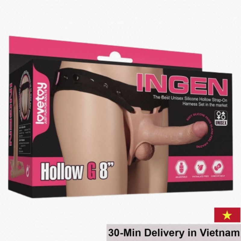 Hollow Realistic Soft Strap-On Penis Lovtoy Rodeo USA for Men 