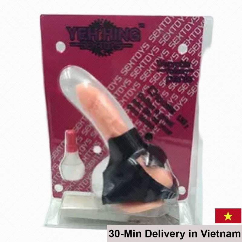 Hollow Strap-On Vibrating Dildo Male Female Bedroom Enhancer 