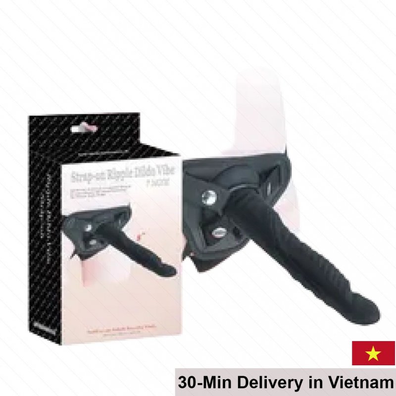 Vibe Strap-On Dildo Lesbian Double Pleasure Sex Toy Adjustable 
