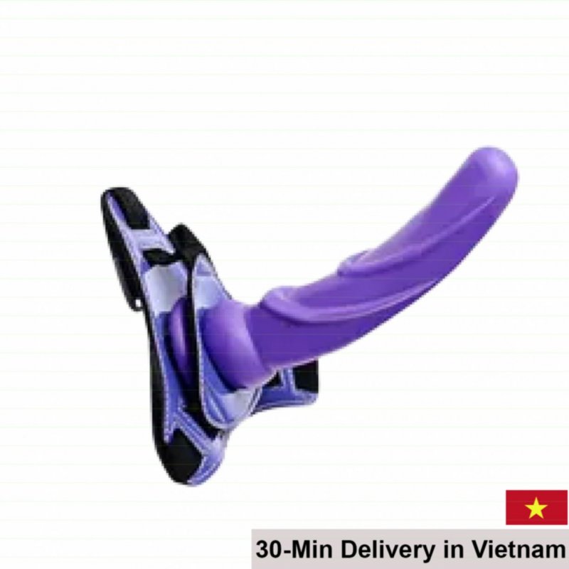 Loveaider Purple Strap-On Vibrator Sensual Pleasure for Beginners 