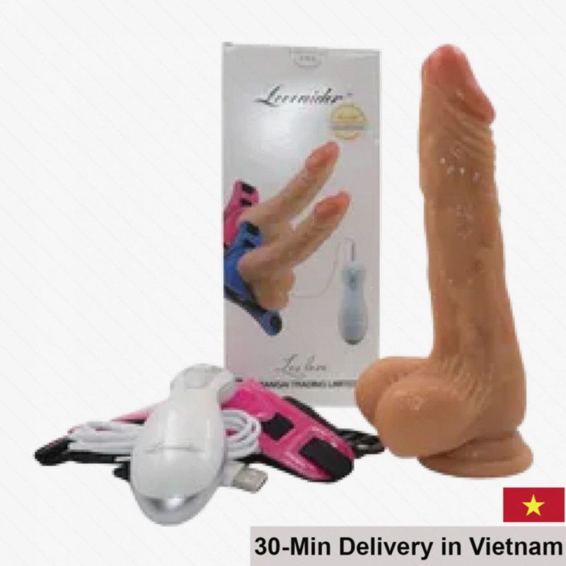 Loveaider Strap-On Vibrating Dildo for Lesbians Realistic Feel 