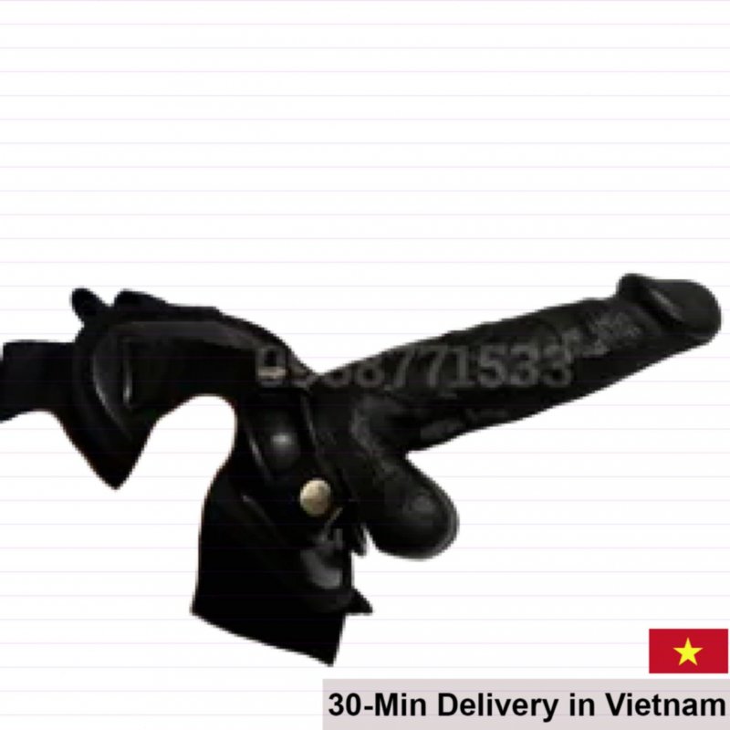 Black Strap-On Dildo Silicone Les Toy 11x3cm Soft Comfort 