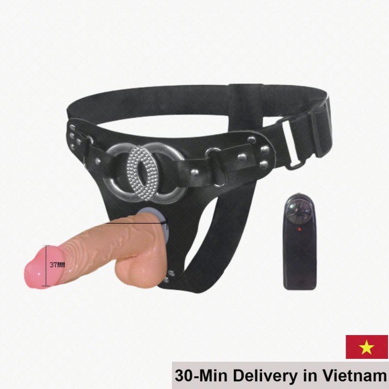 Vibrating Strap-On Dildo DVD 04 Couples Adult Toy Safe Material 
