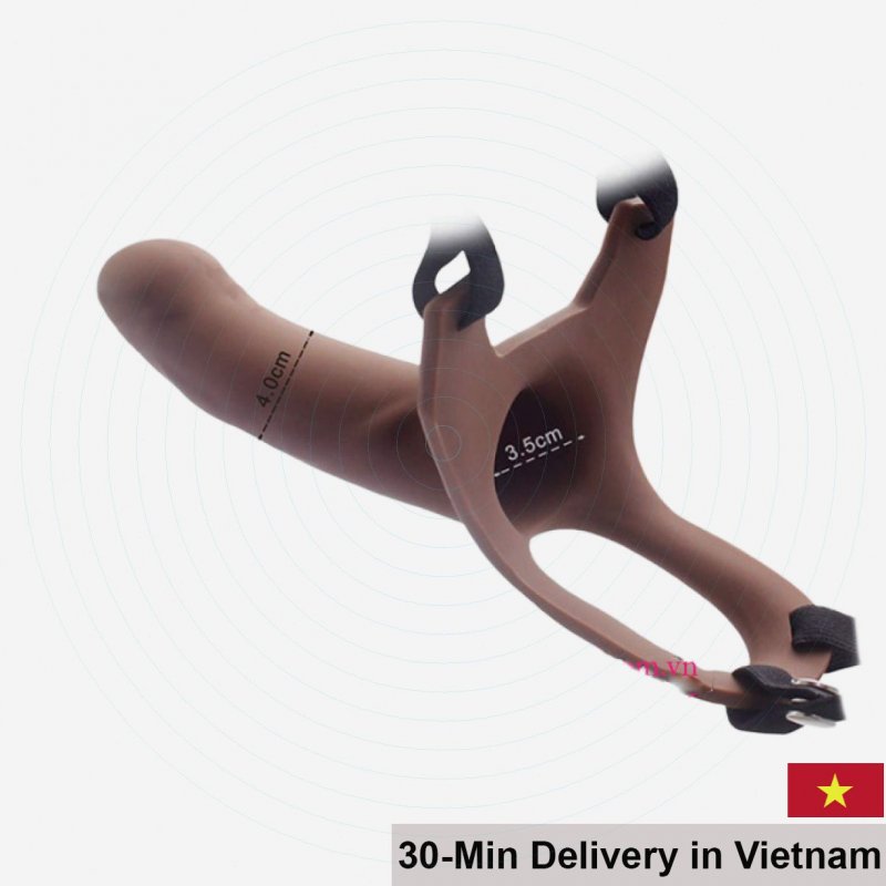 Silicone Hollow Strap-On Dildo 17cm Soft Medical Grade 