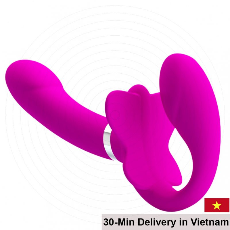 PrettyLove Valeri DVD 08 Double Vibrating Silicone Dildo G-Spot Clitoral Stim 