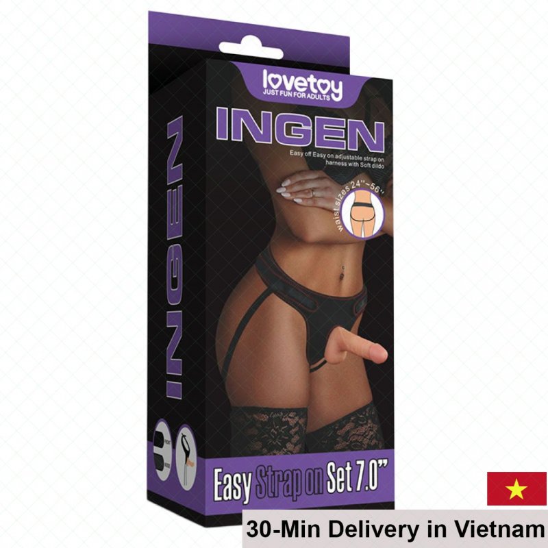 Lovetoy Soft Strap-On Dildo Silicone G-Spot Stimulation DC65Q 