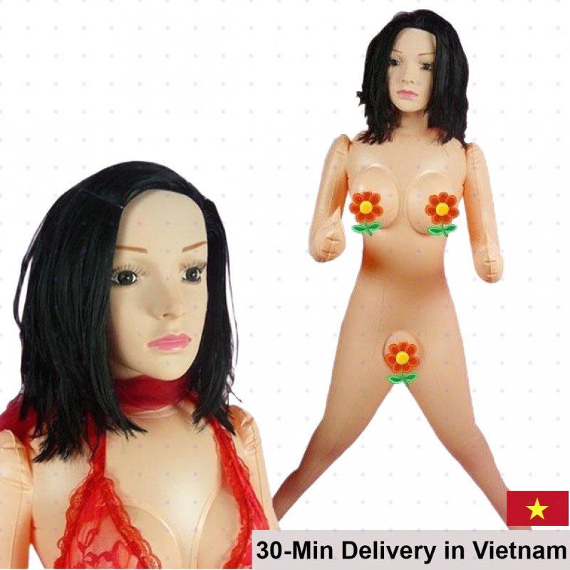 Compact Inflatable Sexy Blow-Up Love Doll Soft Silicone 