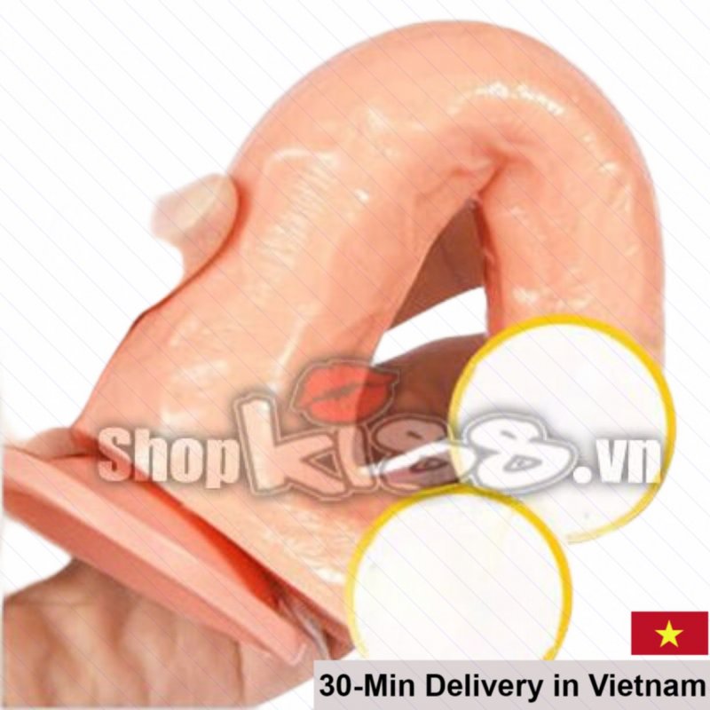 DC09B Water Spray Vibrating Dildo Silicone Pleasure Toy 