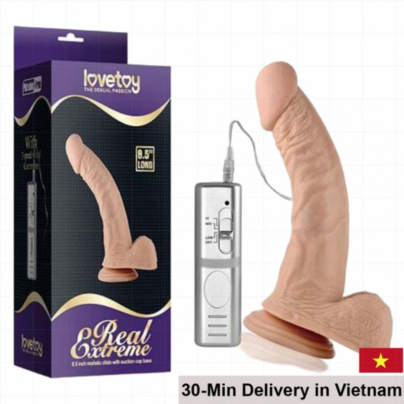 Lovetoy Real Extreme 8.5 Inch Large Vibrating Dildo 