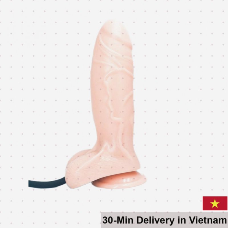 Blue Inflatable Soft Silicone Wall Mounted 18.5cm Sexual Aid 