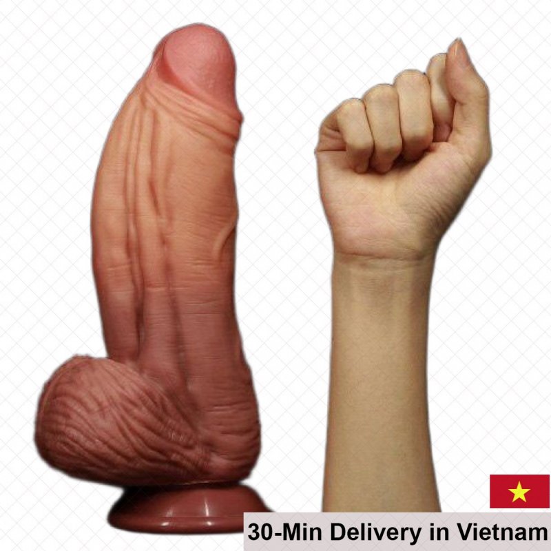 King Size 2 Layer Silicone Wall Mount Dildo For Ultimate Pleasure 