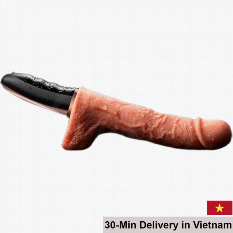 JEWSN Heated Vibrating Realistic Dildo Handheld Masturbation Toy 