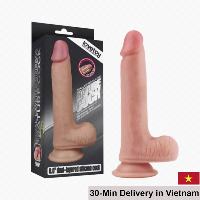 Lovetoy Natural Cock realistic Asian size vibrating dildo 