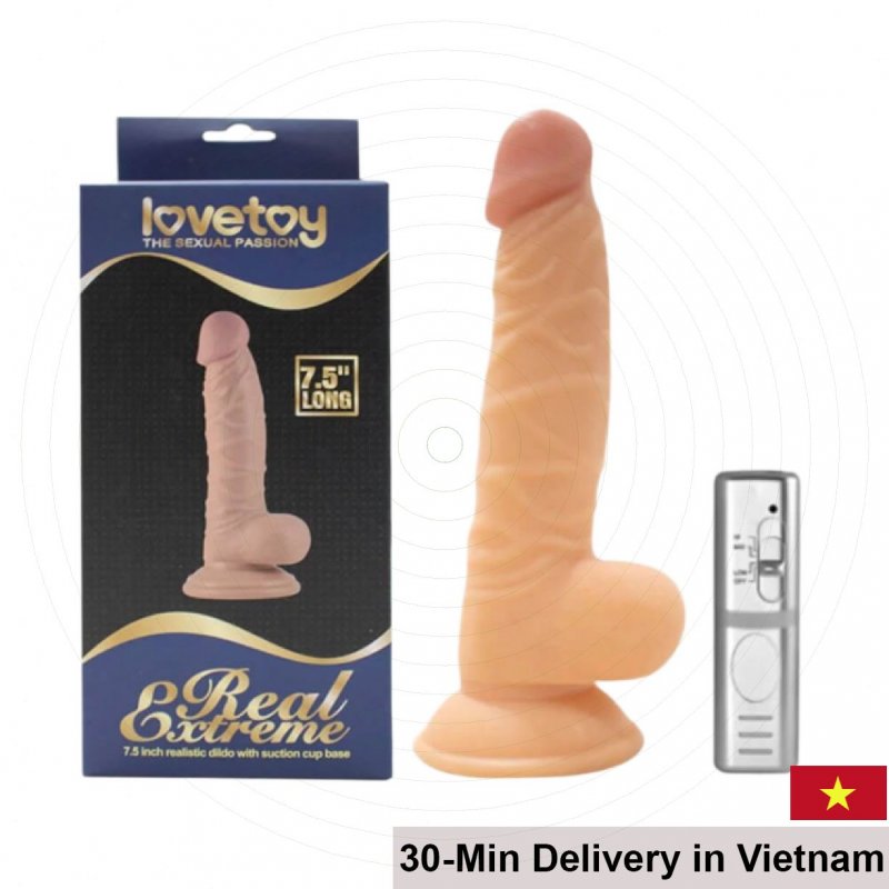 Lovetoy Real Extreme 7.5” High Quality Silicone Dildo 