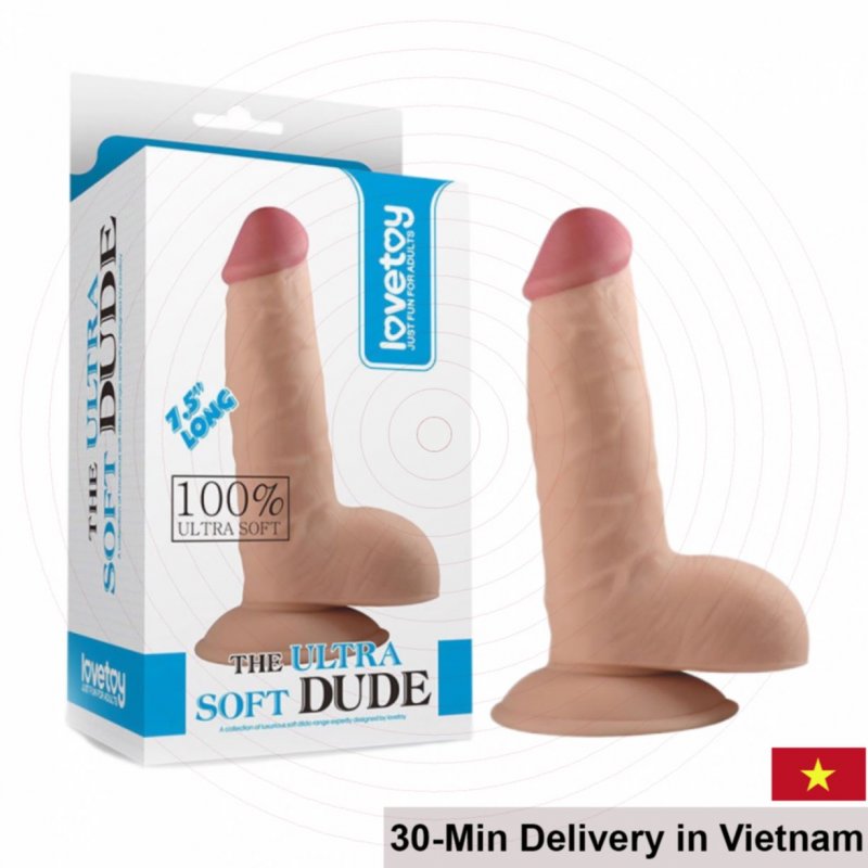 Lovetoy Ultra Soft Dude 7.5 Inch Wall Dildo 
