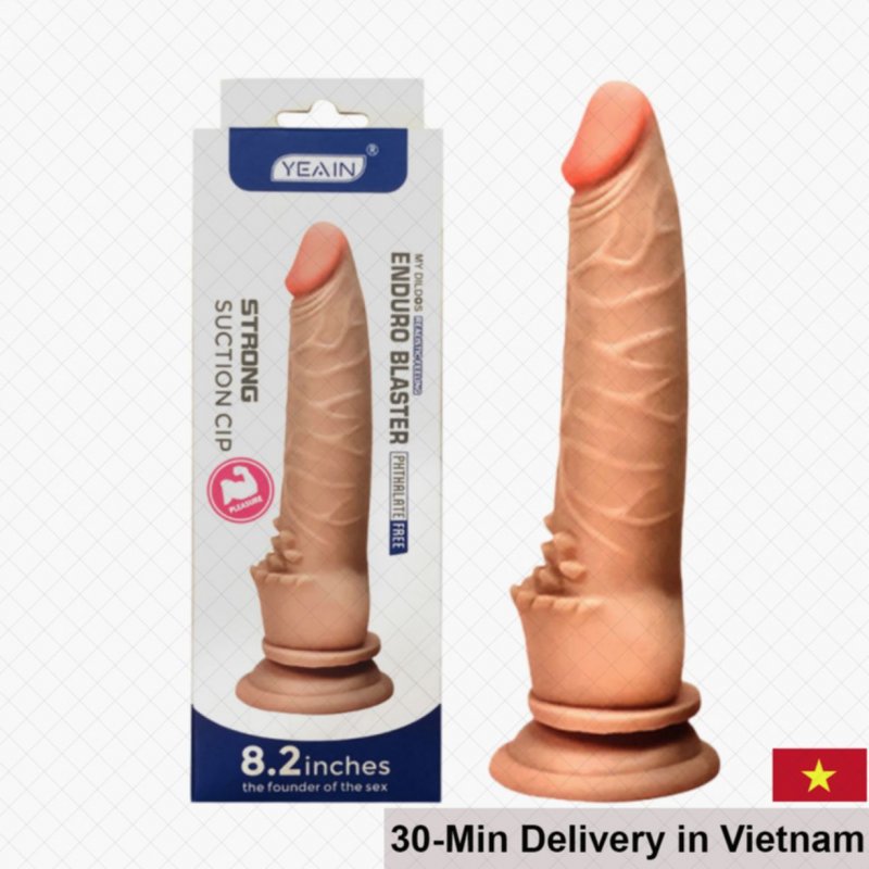 Yeain Blue Wall-Mounted Realistic Silicone Dildo 