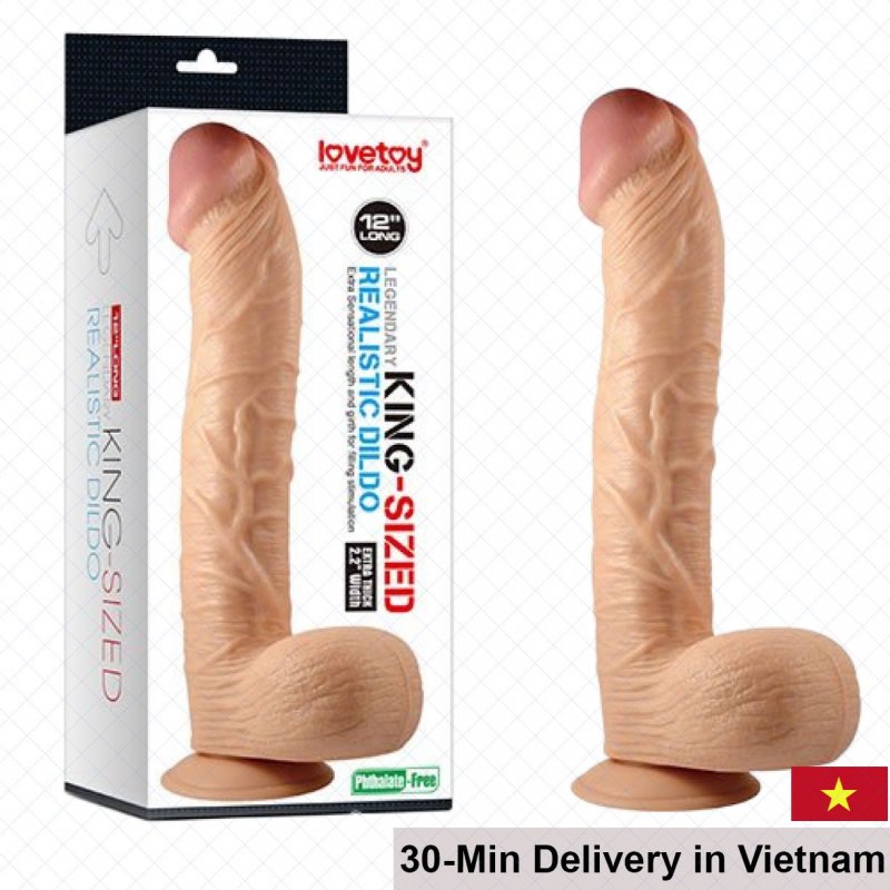 Lovetoy King Sized 12 Inch Wall-mounted Large Dildo Toy 