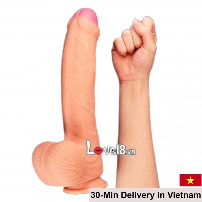 Lovetoy Nature Cock 11 Inch Wall Mount Silicone Toy 