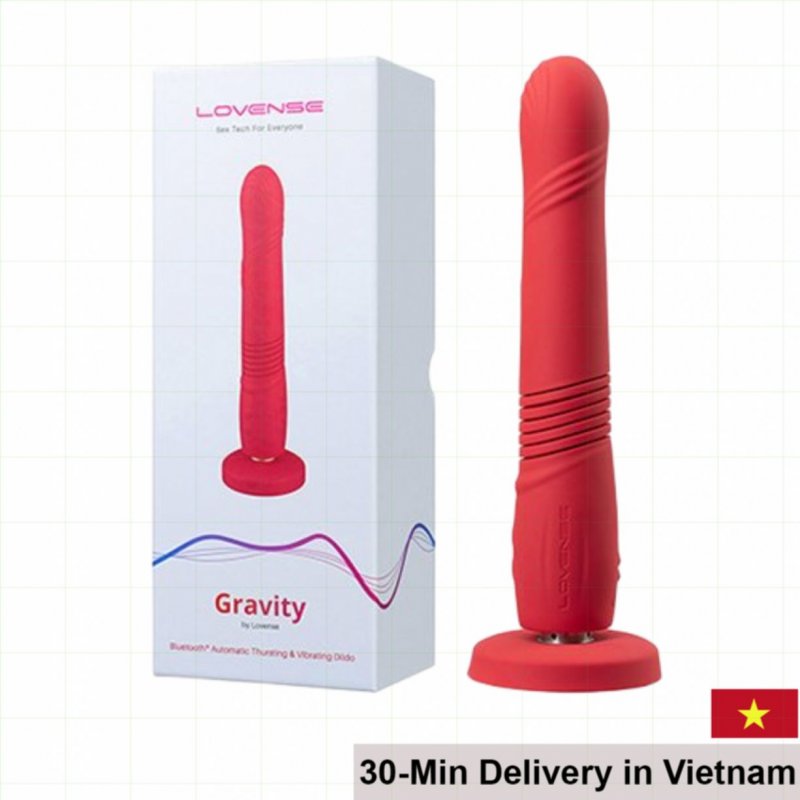 Lovense Gravity Auto Thrusting Vibrating Dildo App 