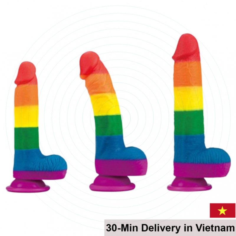 Lovetoy Prider Multi-Size Silicone Dildo Vibrator 7-9in 