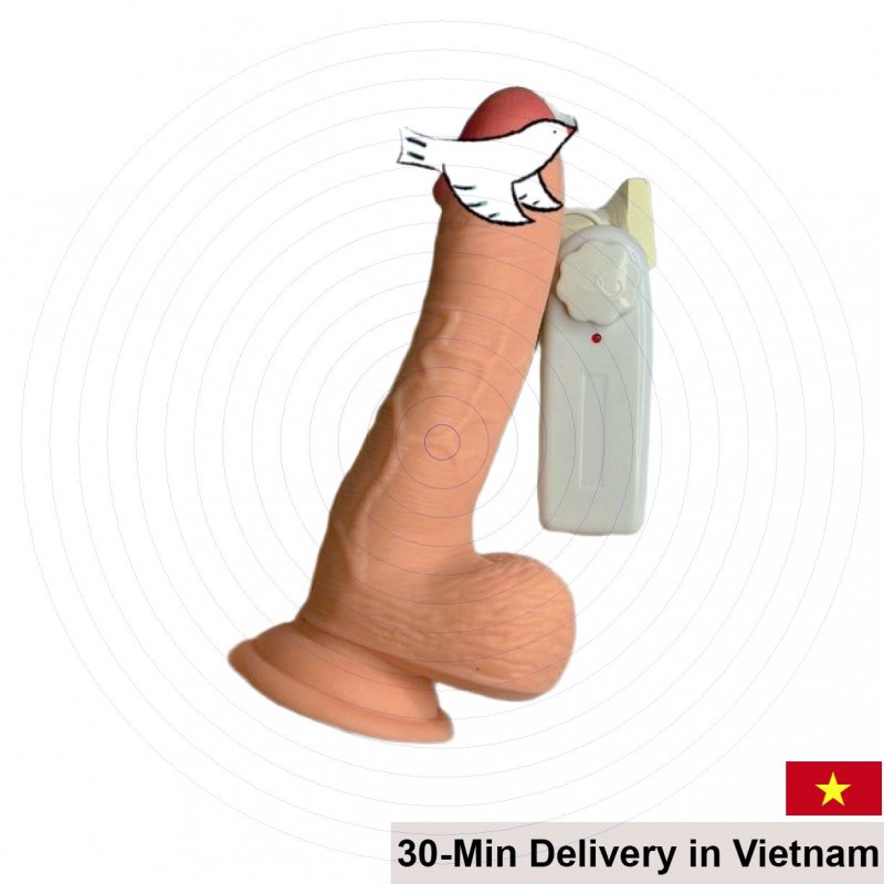 Soft Wall Mounted Vibrating Realistic Silicone Dildo 20cm 