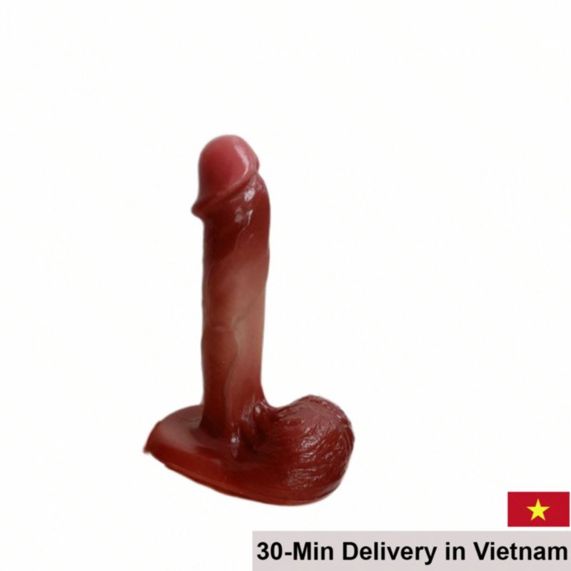 Mini Wall-Mount Silicone Soft Scrotum Realistic Dildo 14cm 