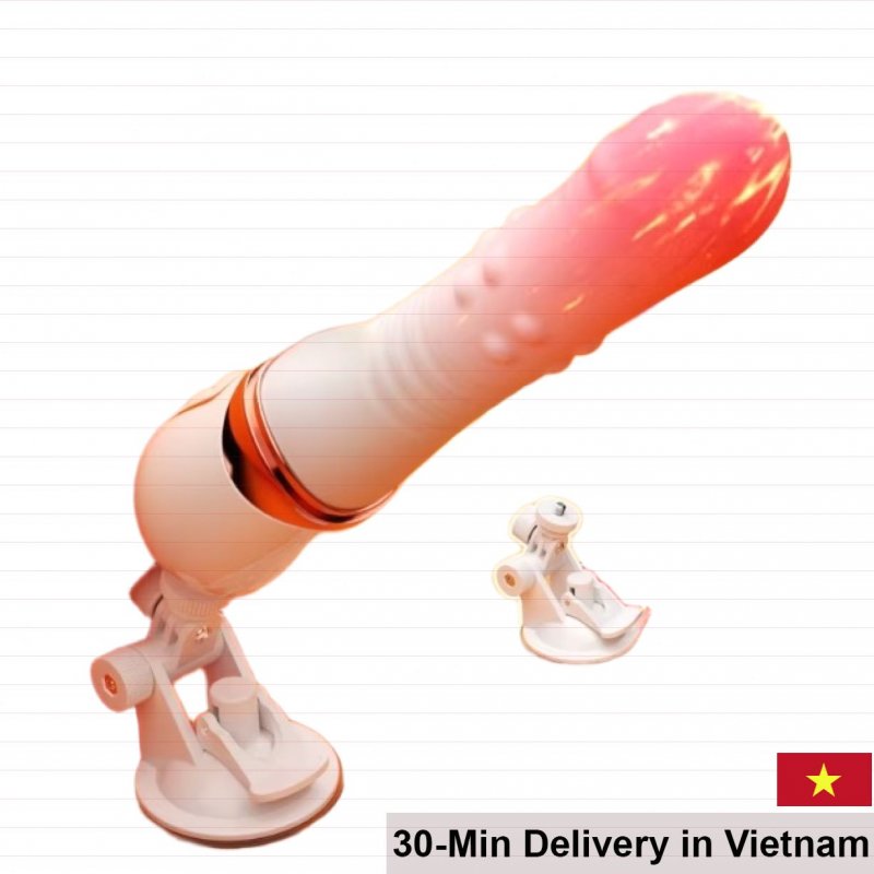 Suction Cup Vibrating Stick Silicone Dildo 23.8cm 