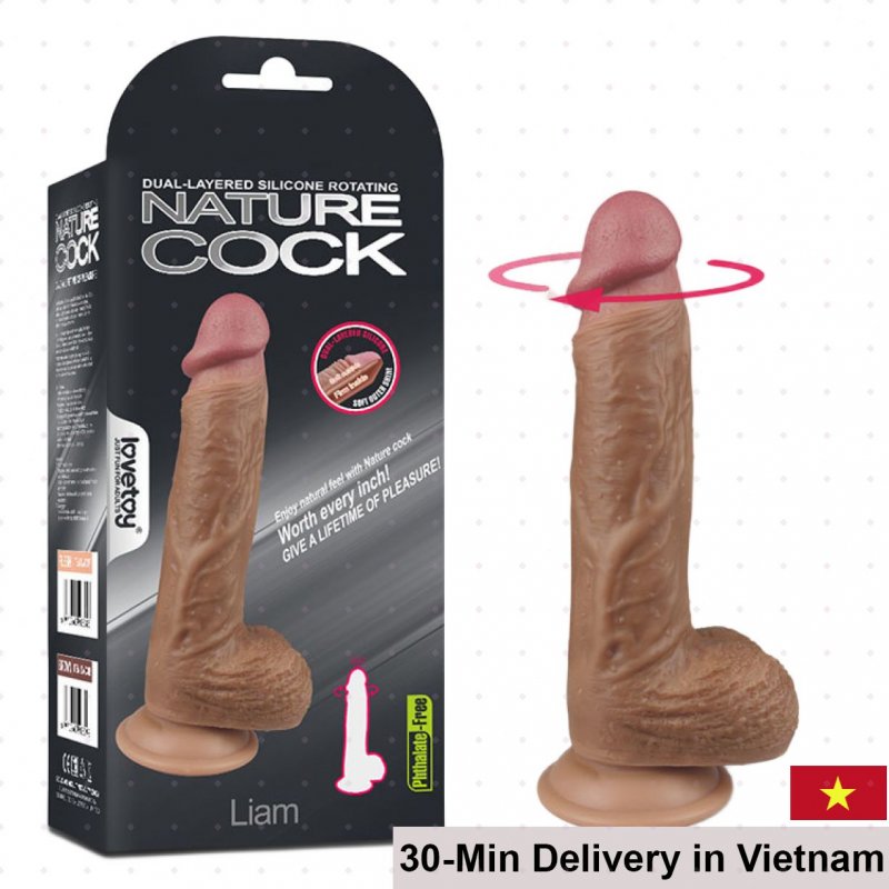 Lovetoy Nature Cock Liam Super Soft Rotating Vibrating Dildo 